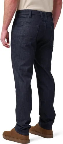 Vista 4 de 5.11 Tactical Defender-Flex Slim Jeans para hombre, cintura ajustada, 7 bolsillos, estilo 74465