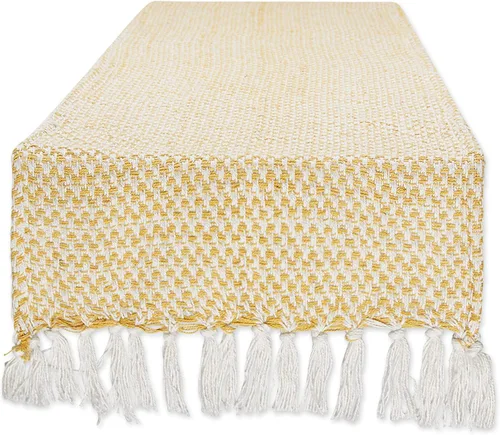 Vista 9 de DII Woven Basics Collection - Camino de mesa de punto 100% algodón, 15 x 72 pulgadas, aguamarina