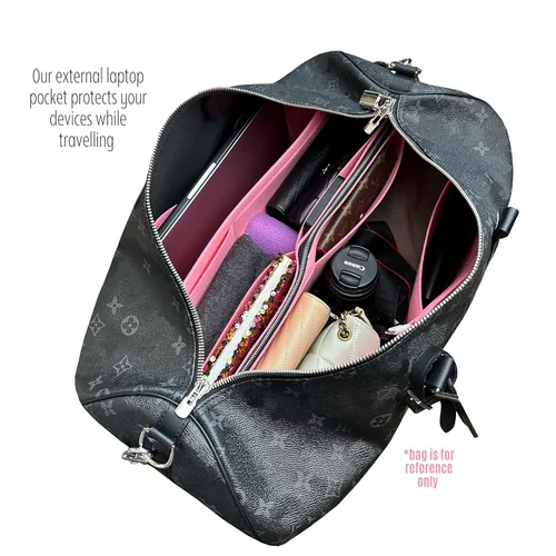 Vista 7 de Premium Organizer for Keepall Bag Organizer, fits Keepall 45 Insert, Handmade 3mm Thick Double-Layered Base Shaper Felt Snug Sturdy Fit