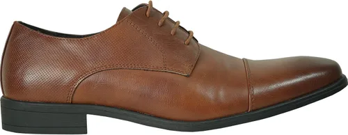 Vista 5 de bravo! Zapato de vestir para hombre King clásico con cordones Oxford liso o puntera o punta de ala de cuero calcetín ancho medio y ancho tamaño de 6
