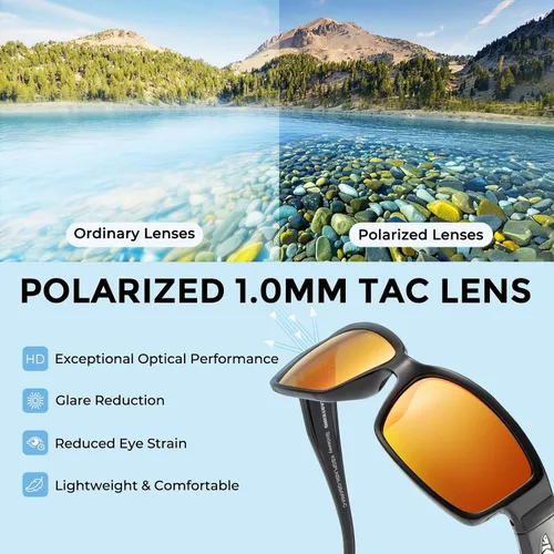 Vista 4 de KastKing Skidaway - Gafas de sol deportivas polarizadas para hombres y mujeres, ideales para conducir, pescar, ciclismo y correr, protección UV