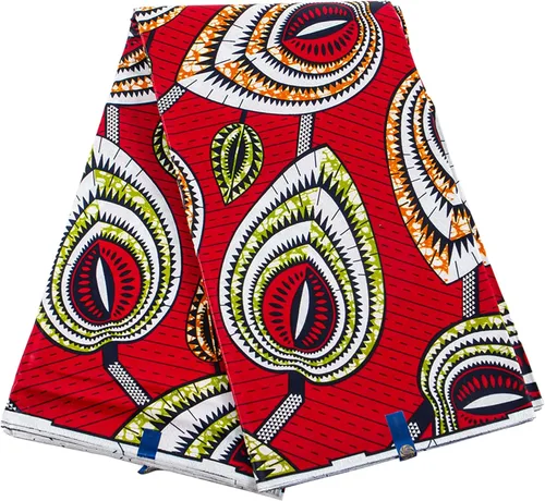 Vista 14 de Tela de algodón africana de impresión de cera Ankara de 6 yardas usada para ropa de fiesta artesanía DIY costura textiles 24FS1605
