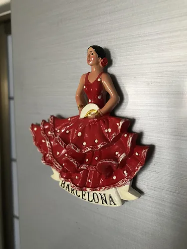 Vista 6 de 3D Flamenco Bailarín Barcelona España Imán Refrigerador Imán Viaje Pegatina Recuerdos, Resina Hogar Y Cocina Decoración, España Imán De Nevera De