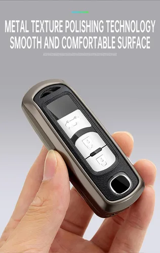 Vista 7 de ontto Funda para llavero de 2/3/4 botones para Mazda 2 3 5 6 8 CX3 CX4, Negro