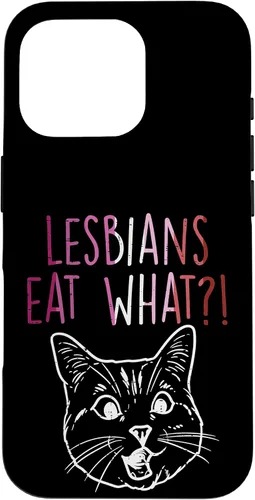 Vista 20 de Lesbians Eat What Sorprised Cat Funny LGBT Gay Pride - Carcasa para iPhone 16