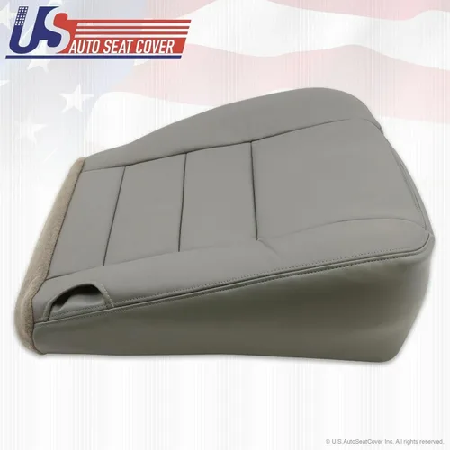 Vista 7 de 2002 2003 2004 para Ford F250 Lariat Super Duty Driver Bottom Funda de asiento de cuero gris