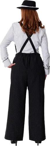 Vista 4 de Womens Plus Size Gangster Costume Plus Size Pinstripe Gangster Outfit for Women