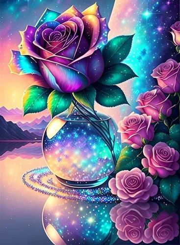 Vista 13 de Pintura de diamantes de cristal de colores 5D, kit de arte de diamantes para adultos, kit de pintura de diamantes para bricolaje, kit de arte