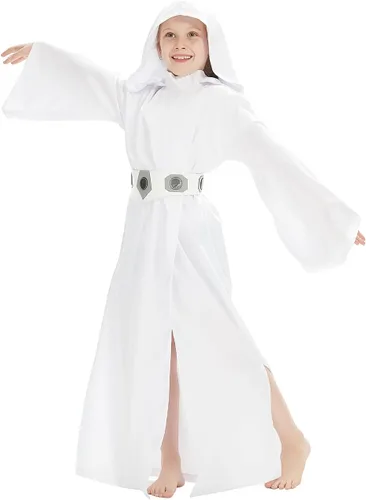 Vista 4 de Disfraz de princesa para niñas, vestido de cosplay de lujo para Halloween con cinturón