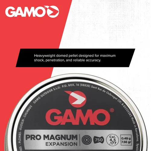 Vista 4 de Gamo Pro Magnum .177 Cal, 7.8 granos, puntiagudo, 750ct