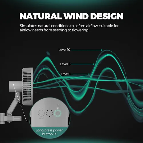 Vista 5 de MARS HYDRO Ventilador oscilante de 6 '' con clip para tienda de cultivo