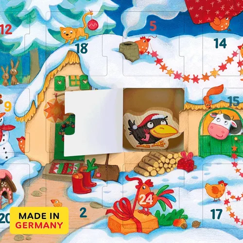 Vista 6 de HABA Mi Primer Calendario de Adviento Temático de Granja con Animales de Madera, Actividades Navideñas para Niños Pequeños, Un Calendario