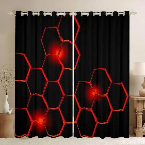 Vista 28 de Feelyou Cortinas opacas con estampado de leopardo para dormitorio, sala de estar, safari, cortinas de oscurecimiento de habitación con purpurina