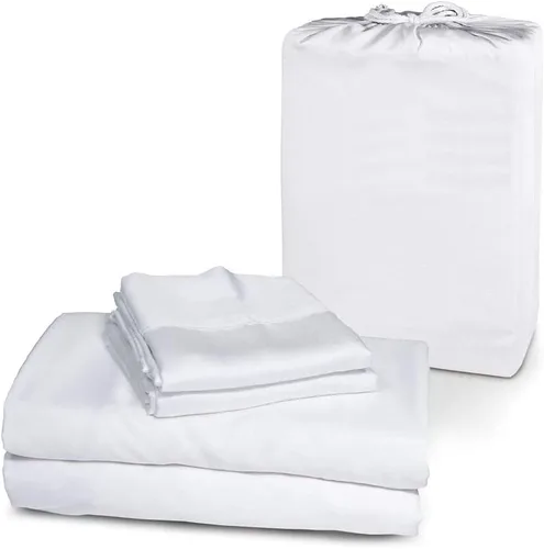 Vista 12 de Femini Fashion Juego de sábanas de 4 piezas con bolsillos extra profundos de 1000 hilos, 100% algodón orgánico, bolsillo profundo de 30 pulgadas