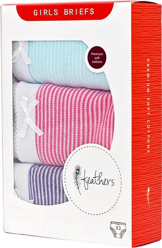 Vista 2 de Feathers Ropa interior para niñas y niños pequeños, ropa interior para niños, algodón súper suave