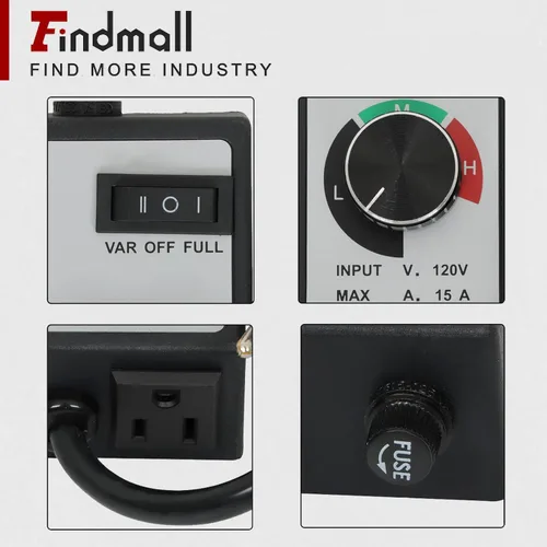 Vista 7 de findmall Reemplazo para ventilador de router Controlador de velocidad variable Motor eléctrico Reóstato AC 120V
