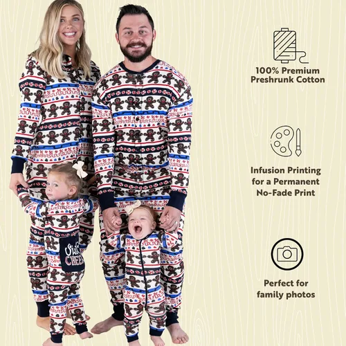 Vista 6 de Lazy One - Pijamas navideñas a juego con solapa trasera; para perros, bebés, niños, adolescentes y adultos