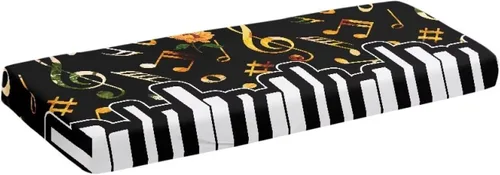 Vista 23 de Cubierta antipolvo para teclado de piano de llama, cubierta protectora de teclado de música elástica para pianos eléctricos digitales