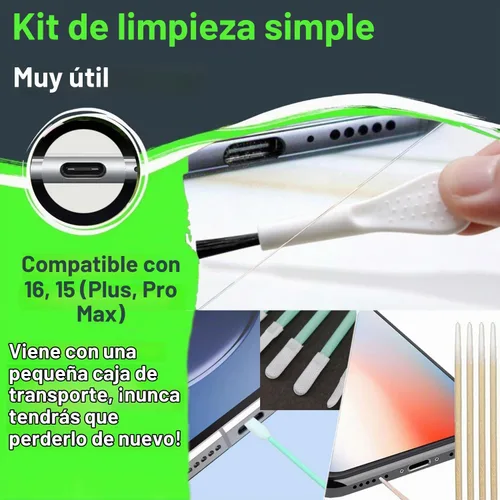 Vista 6 de Paquete de 10 tapones antipolvo USB C, accesorios de teléfono para iPhone 18 17 16 15/16 Plus/16 15 Pro / 16 15 Pro Max, cubierta protectora