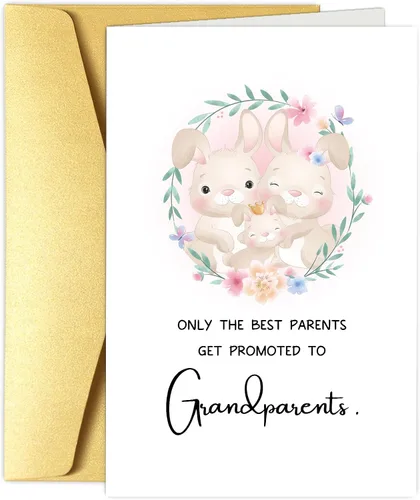 Vista 12 de Obbyidk Divertida tarjeta de felicitación de baby shower para nuevos padres, regalo de anuncio de embarazo para familiares y amigos, divertida