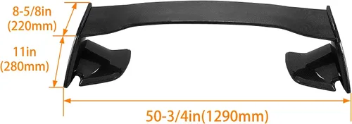Vista 3 de KUAFU alerón para maletero trasero compatible con Subaru WRX y WRX STI 4 puertas sedán 2015-2021, alerón para alerón de cajuela trasera