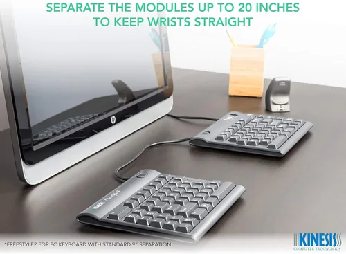 Vista 3 de Kinesis Teclado ergonómico Freestyle2 para PC (separación extendida de 20")