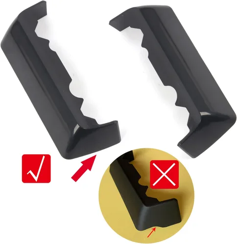 Vista 2 de ITrims Accesorios de coche para Toyota Prado J150 2010-2022 portaequipajes de extremo de riel protector de equipaje central de carga cubierta