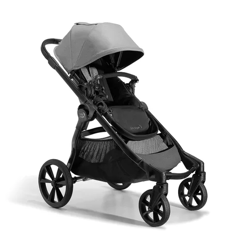 Vista 10 de Baby Jogger City Select 2 - Cochecito modular individual a doble, colección Eco, gris Harbor & Tencel