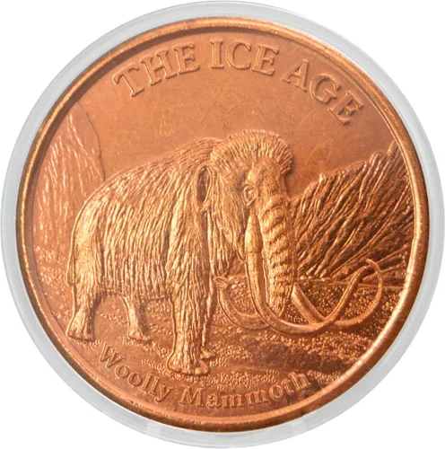 Vista 9 de Apatosaurio Dinosaurio Prehistórico - 1 onza.999 cobre puro redondo coleccionable de 39mm moneda de desafío en cápsula - COA de Heavenly Metals