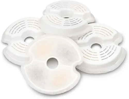 Vista 8 de Filtros de fuente de agua para gatos, 8 paquetes de filtros de carbono de repuesto para fuente automática de mascotas, fuente de agua de acero