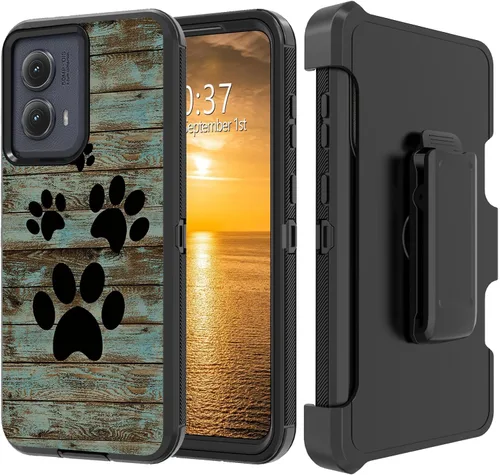 Vista 160 de Funda para Moto G Stylus 5G 2023 con funda de clip para cinturón y soporte, resistente de doble capa, resistente a prueba de golpes, para Motorola