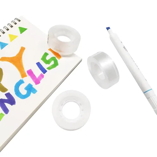 Vista 5 de Ykimok 8 rollos de recambios de cinta transparente para dispensador, cinta resistente (no se desgarra fácilmente), 0.7 pulgadas, 27.3 yardas