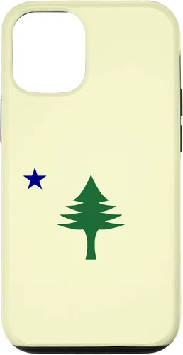 Vista 28 de Old Maine State Original Flag 1901 Pine Tree Case for iPhone 16