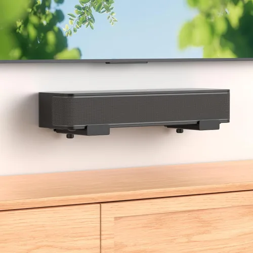 Vista 7 de HomeMount Soporte de pared para barra de sonido, soportes de barra de El metal resistente soporta 33 libras y mantiene tu barra de sonido debajo