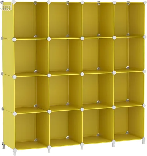 Vista 16 de AWTATOS Organizador de almacenamiento de 8 cubos, estante organizador de armario, estantería, estantes de almacenamiento apilables para armario