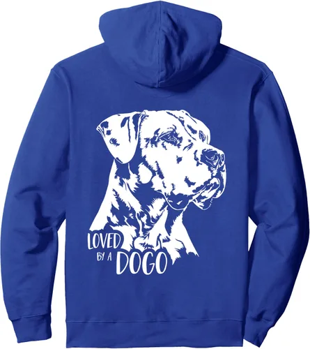 Vista 3 de Dogo Argentino Loved by a Dogo dog mom dog saying Pullover Hoodie
