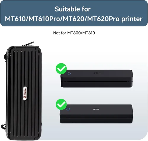 Vista 4 de HPRT MT610 Inkless Portable Printer &200Sheets&Case Kit，Wireless for Travel,Thermal Printer Supports 8.5" x 11" US Letter&A4&A5,Compatible with