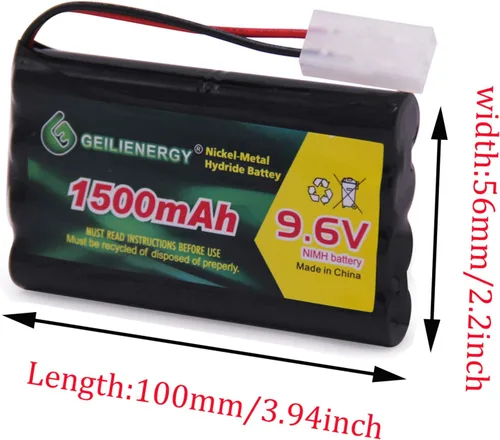 Vista 2 de 9.6V 1500mAh NI-MH Batería recargable Tamiya Plug para RC Coche Barcos Robots 1Pack
