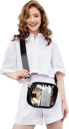 Vista 2 de TEBIEKOY Clear Purses for Women - Crossbody Small Bag, Stadium Approved, Sport Concerts