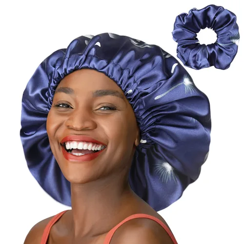 Vista 9 de Winitas Gorro de satén grande para mujeres negras con cabello rizado para dormir