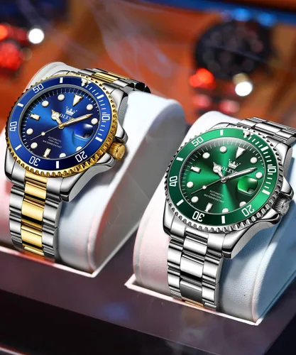 Vista 5 de Relojes mecánicos para hombres, de acero inoxidable, de cuerda automática, de gran cara, sin batería, reloj de pulsera de lujo para hombres, bisel
