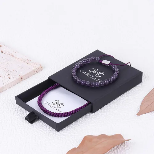 Vista 5 de Pulseras de cuentas negras para hombres y niños: 0.236 in de obsidiana ónix cuentas de lava para hombre conjunto de pulseras para hombre - Genial