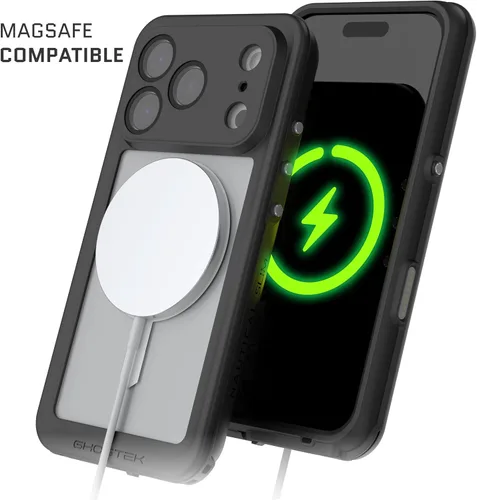 Vista 39 de Ghostek NAUTICAL funda delgada para iPhone 14 Plus a prueba de golpes impermeable con protector de pantalla y imán MagSafe con carga inalámbrica