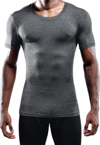 Vista 4 de NELEUS Paquete de 3 camisetas de entrenamiento de capa base de compresión atlética para hombre