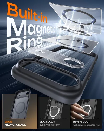 Vista 36 de TOCOL Funda para iPhone 11, compatible con Magsafe, protección completa de cámara, imanes integrados, protección contra caídas, funda translúcida