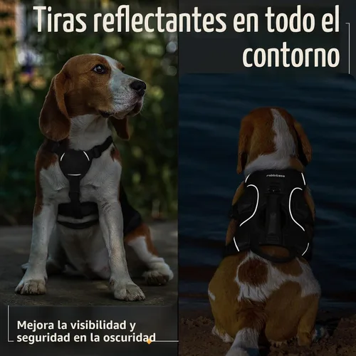 Vista 8 de rabbitgoo Arnés de perro a prueba de escape para pequeños, sin tirones con Negro