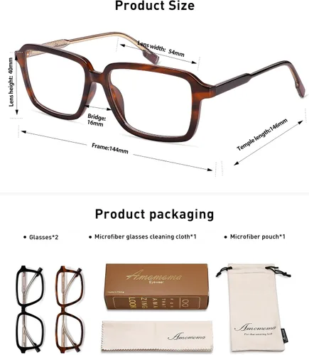 Vista 7 de AMOMOMA Reading Glasses for Women Men Computer Reader 1.50 AM6198