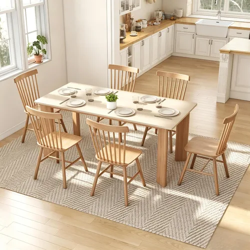 Vista 16 de Windsor - Juego de 2 sillas de comedor, sillas de madera con Negro