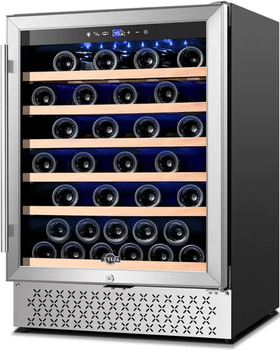 Vista 19 de Tylza Refrigerador de exhibición de encimera Puerta de vidrio doble de 2.7