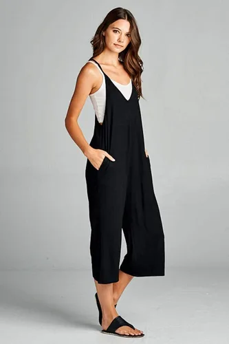Vista 4 de Loving People Overol holgado para mujer casual, capri, jumpers - cómodo y suave - ropa de maternidad